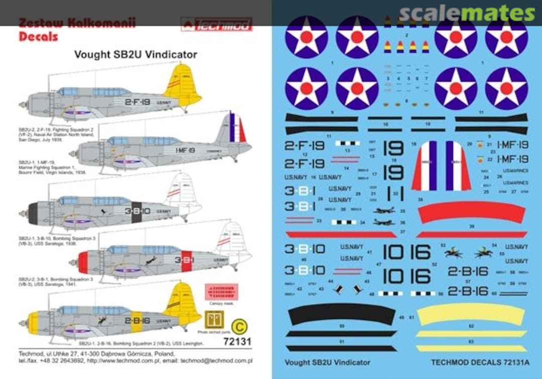 Boxart Vought SB2U Vindicator 72131 Techmod Boxart Vought SB2U Vindicator 72131 Techmod