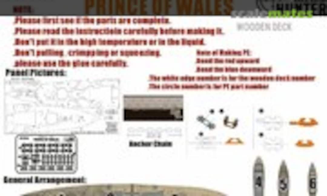1:350 HMS Prince of Wales - Wooden Deck (Wood Hunter W35016)
