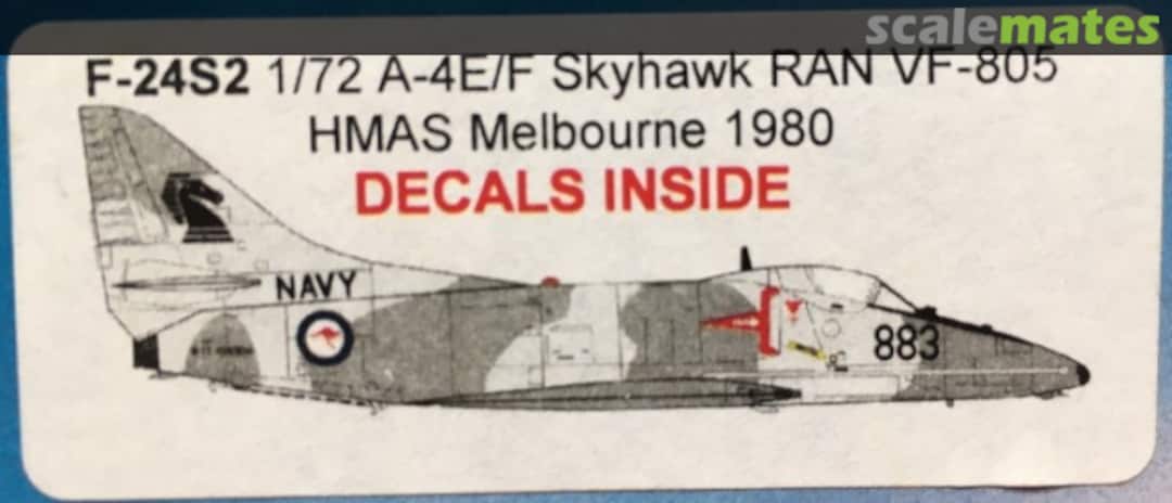 Boxart A-4E/F Skyhawk RAN VF-805 HMAS Melbourne 1980 F-24S2 AU repack Boxart A-4E/F Skyhawk RAN VF-805 HMAS Melbourne 1980 F-24S2 AU repack