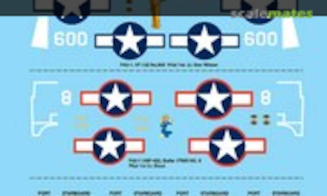 1:72 F4U Assorted Markings Sheet #3 (Microscale AC72-0066) AC72-0066
