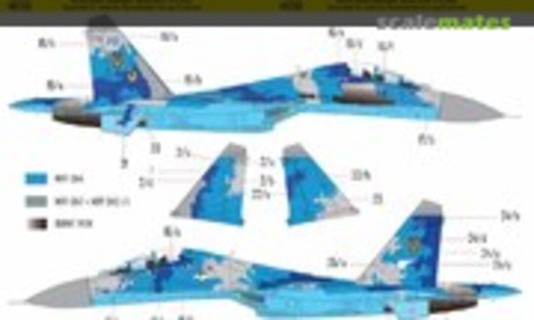 1:48 Su-27 UBM-1 Ukrainian digital camouflage decal sheet (HADmodels 48260) 48260