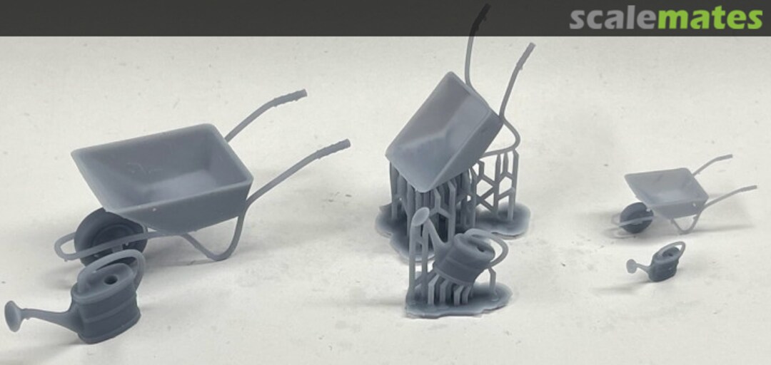 Boxart Gardener's set - wheelbarrow + watering can 48140101 EMP3d