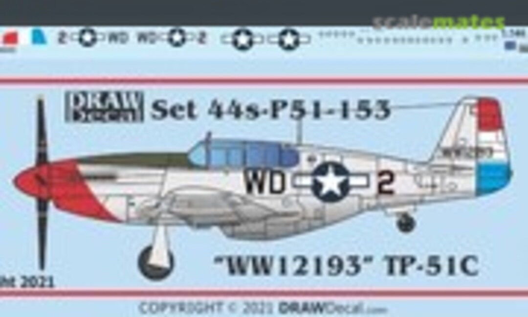 1:144 “WW12193” TP-51C (Draw Decal 44-P51-153) 44-P51-153