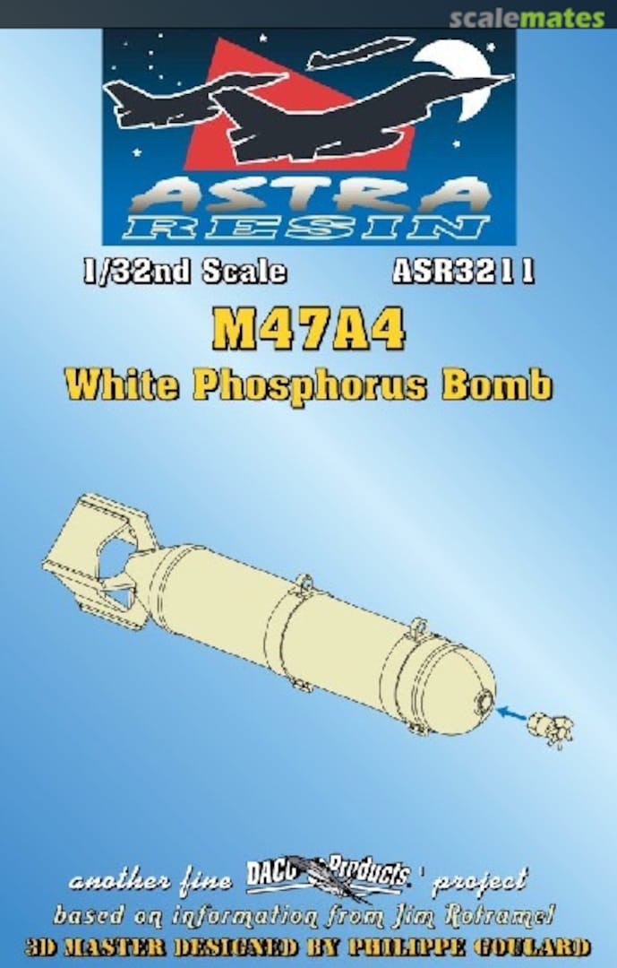Boxart M47A4 White Phosphorus Bomb (3 bombs) ASR3211 Astra Resin Boxart M47A4 White Phosphorus Bomb (3 bombs) ASR3211 Astra Resin