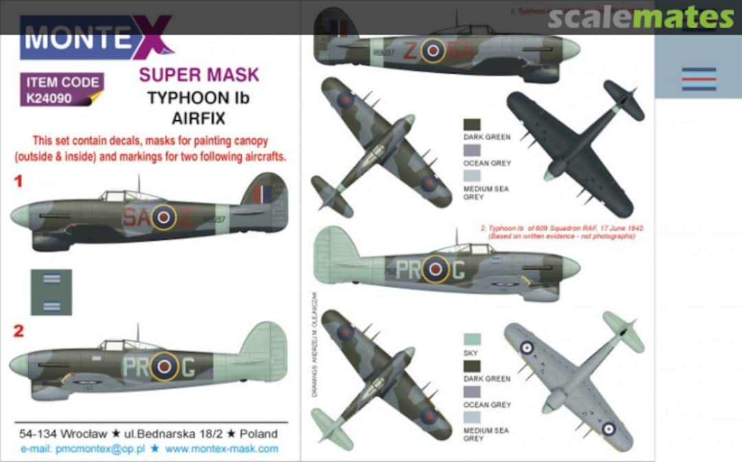 Boxart Hawker Typhoon Mk.Ib K24090 Montex Boxart Hawker Typhoon Mk.Ib K24090 Montex