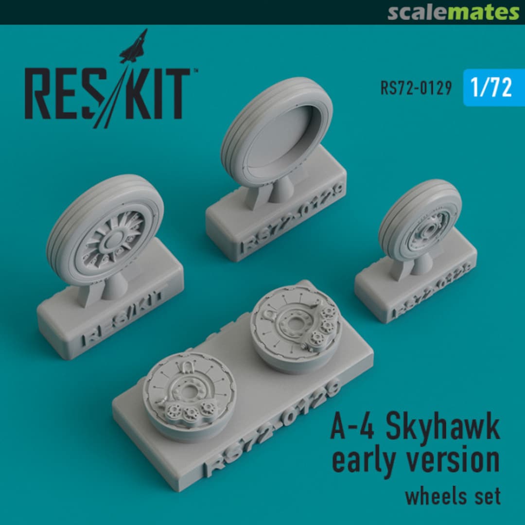 Boxart A-4 Skyhawk early version wheels set RS72-0129 ResKit Boxart A-4 Skyhawk early version wheels set RS72-0129 ResKit