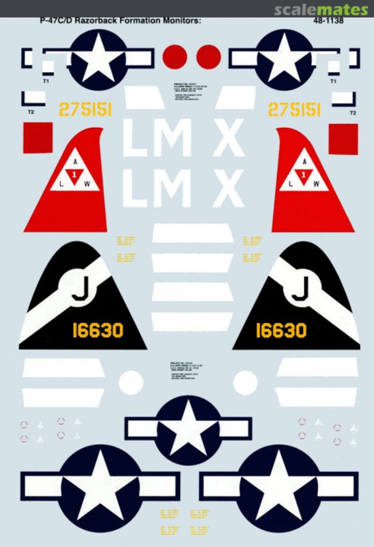 Boxart P-47C/D Razorback Thunderbolts 48-1138 SuperScale International Boxart P-47C/D Razorback Thunderbolts 48-1138 SuperScale International