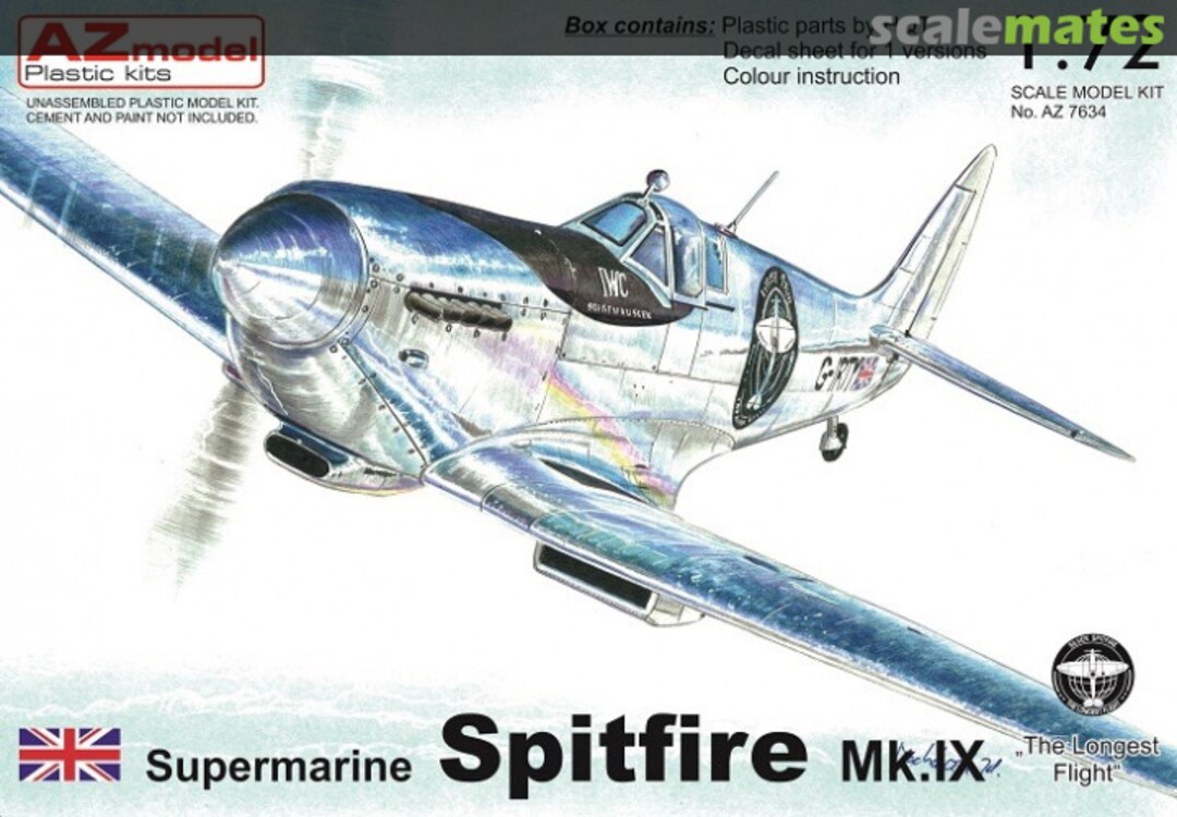 Boxart Supermarine Spitfire Mk.IX „The Longest Flight" AZ7634 AZmodel