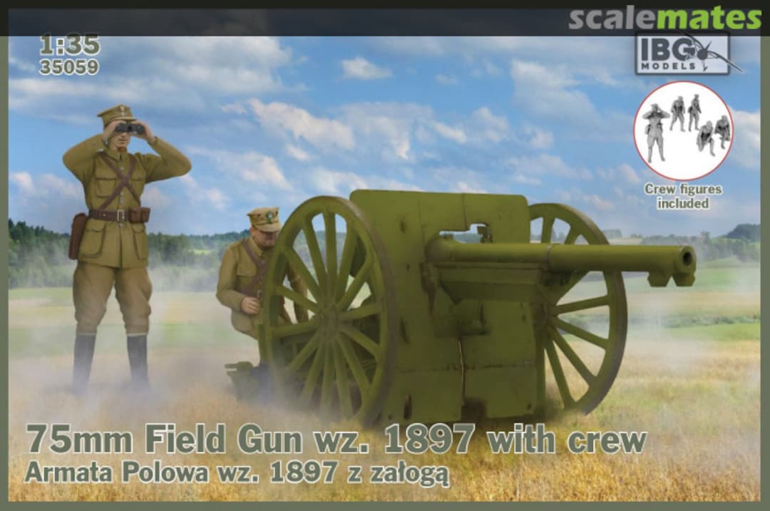 Boxart 75mm Field Gun wz. 1897 with crew 35059 IBG Models Boxart 75mm Field Gun wz. 1897 with crew 35059 IBG Models