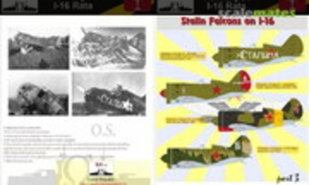 1:48 Polikarpov I-16 Rata - Stalin's Falcons on I-16 (ROP o.s. MNFDL48009) MNFDL48009