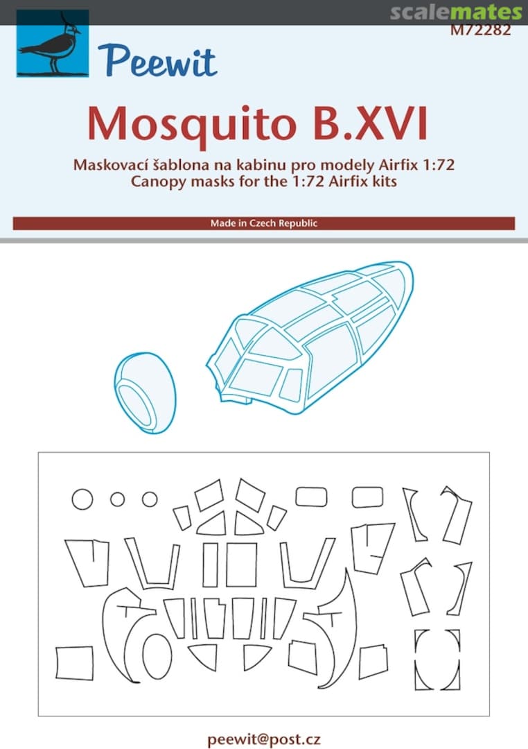 Boxart Canopy Mask: Mosquito B.XVI - Airfix - M72282 Peewit Boxart Canopy Mask: Mosquito B.XVI - Airfix - M72282 Peewit