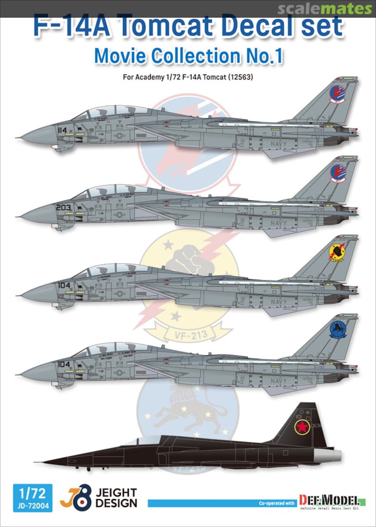 Boxart F-14A Tomcat & F-5E Tiger II Decal set JD-72004 Jeight Design Boxart F-14A Tomcat & F-5E Tiger II Decal set JD-72004 Jeight Design