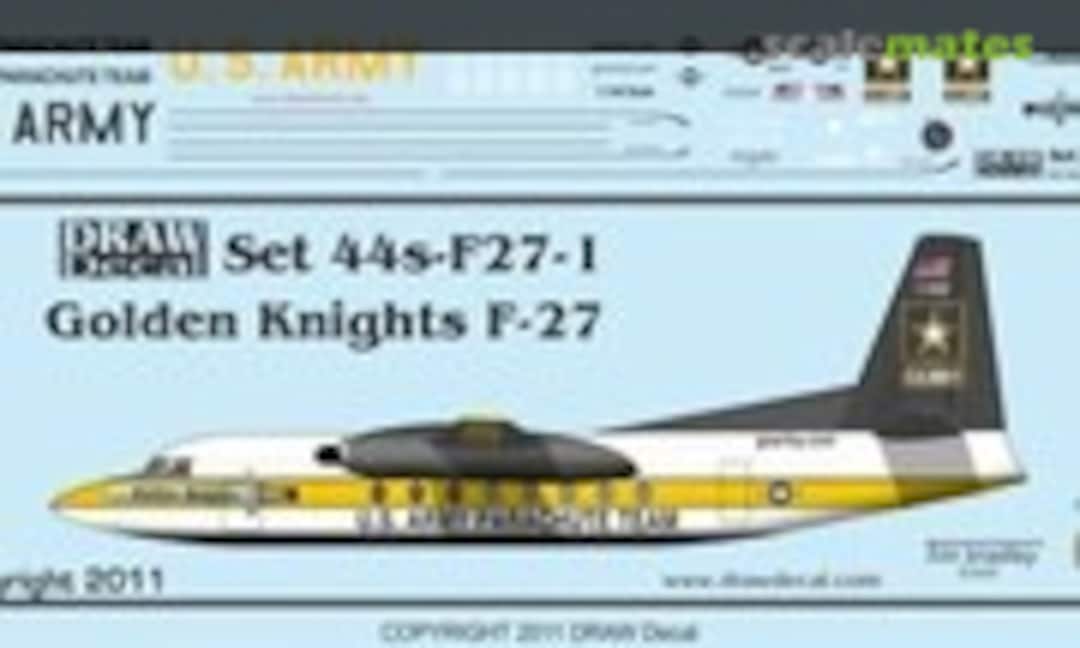 1:144 US Army Golden Knights Fokker 27 (Draw Decal 44-F27-1) 44-F27-1
