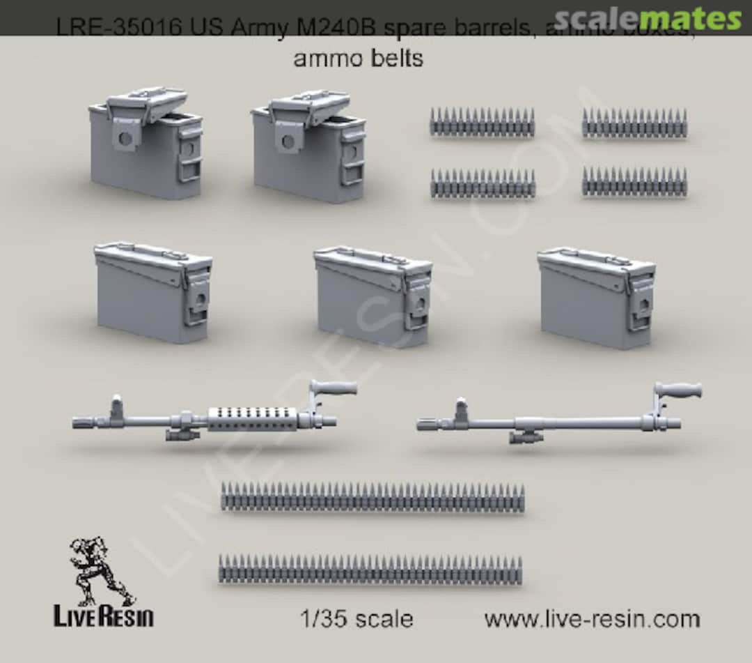 Boxart M240B Spare Barrels, Ammo Boxes/Belts LRE-35016 Live Resin Boxart M240B Spare Barrels, Ammo Boxes/Belts LRE-35016 Live Resin