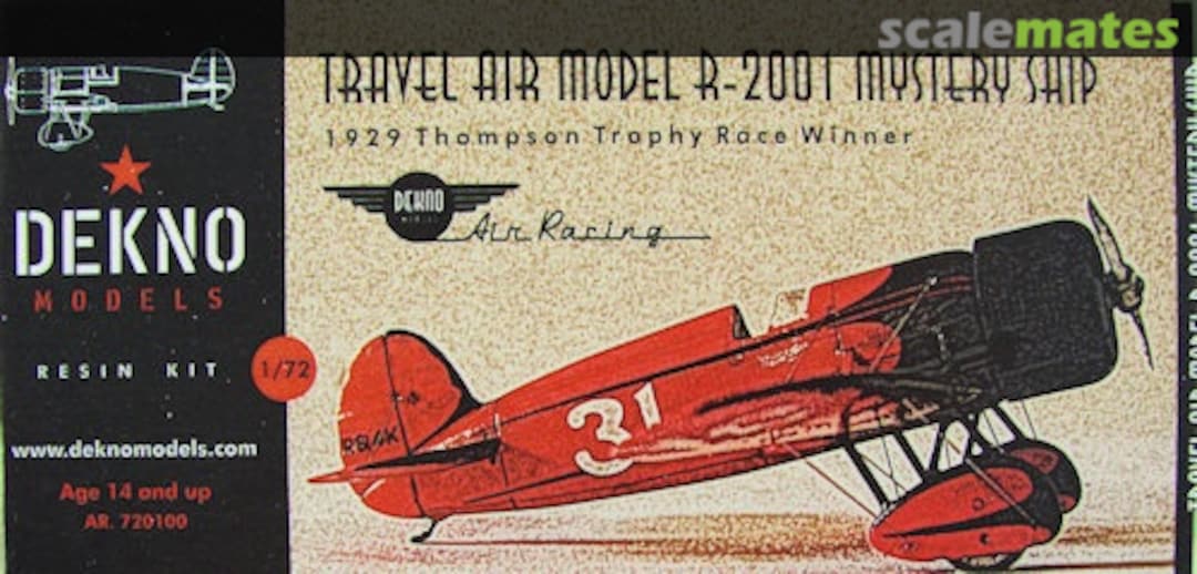 Boxart Travel Air Model R-2001 Mystery Ship AR. 720100 Dekno Models Boxart Travel Air Model R-2001 Mystery Ship AR. 720100 Dekno Models