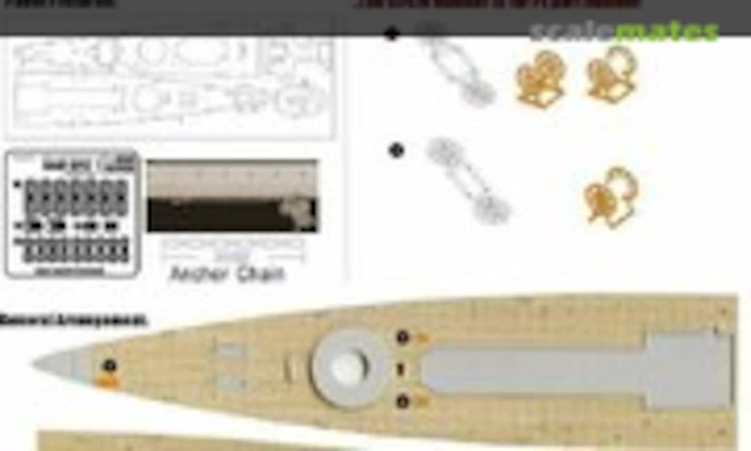 1:350 German Navy Battleship Admiral Graf-Spee Wooden Deck (Wood Hunter W35019)