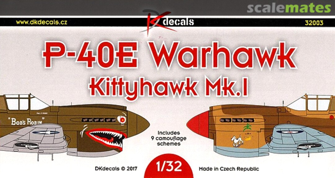 Boxart P-40E Warhawk 32003 DK Decals Boxart P-40E Warhawk 32003 DK Decals