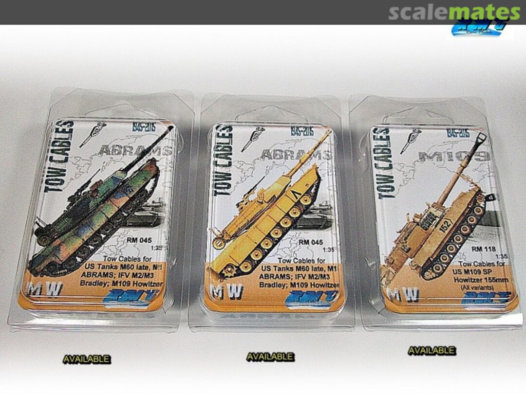 Boxart Tow Cables For US M109 SP Howitzer 155mm RM118 RMG Resin Models