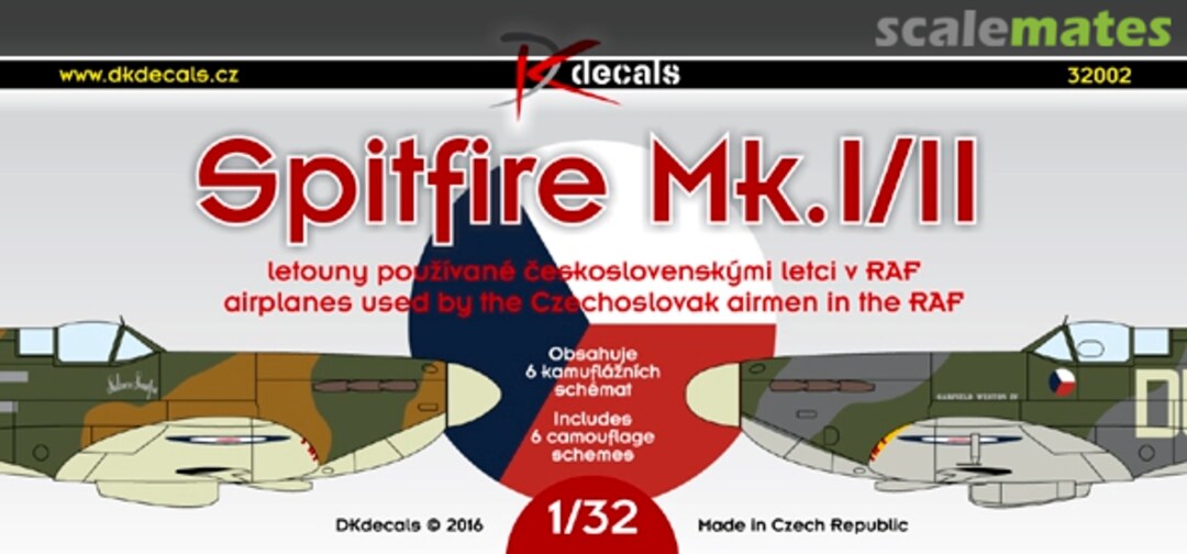 Boxart Spitfire Mk. I/II 32002 DK Decals Boxart Spitfire Mk. I/II 32002 DK Decals