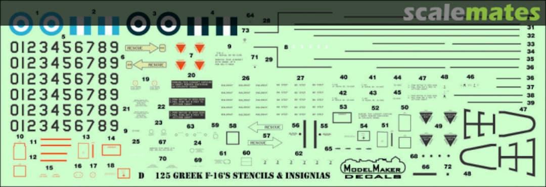 Boxart Greek F-16's stencils and insignias D72125 ModelMaker Boxart Greek F-16's stencils and insignias D72125 ModelMaker