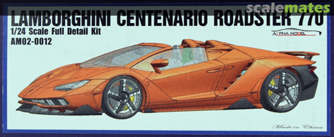 Boxart Lamborghini Centenario Roadster 770 AM02-0012 Alpha Model Boxart Lamborghini Centenario Roadster 770 AM02-0012 Alpha Model