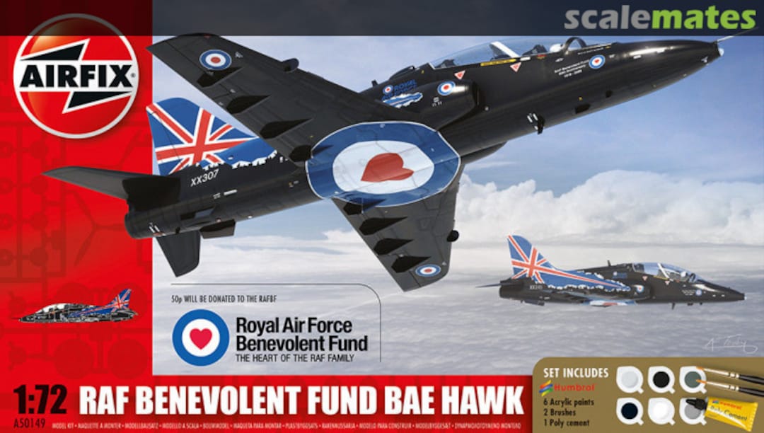 Boxart RAF Benevolent Fund BAe Hawk A50149 Airfix Boxart RAF Benevolent Fund BAe Hawk A50149 Airfix
