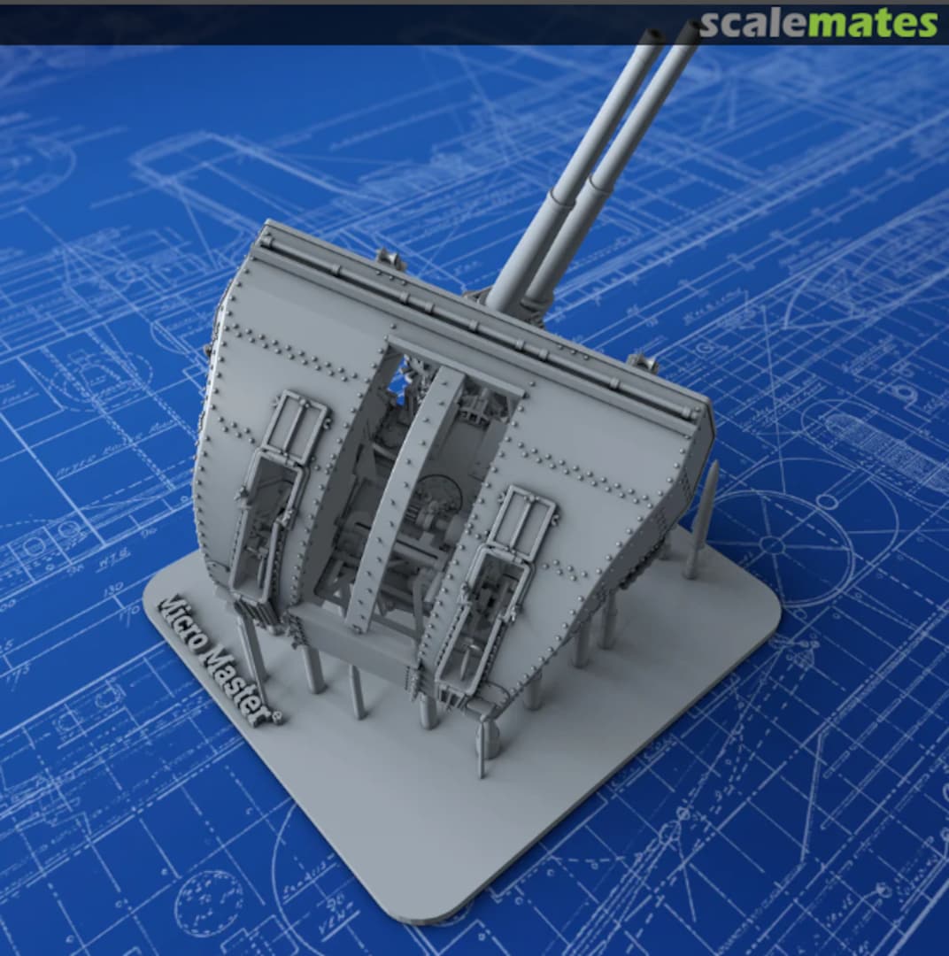 Boxart 4"/45 (10.2cm) QF MKXVI (MKXIX Twin Mounts) MM0449P Micro Master Boxart 4"/45 (10.2cm) QF MKXVI (MKXIX Twin Mounts) MM0449P Micro Master