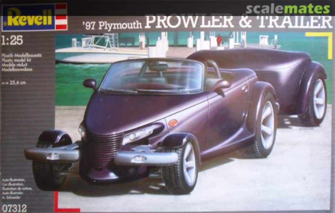 Boxart '97 Plymouth Prowler & Trailer 07312 Revell Boxart '97 Plymouth Prowler & Trailer 07312 Revell