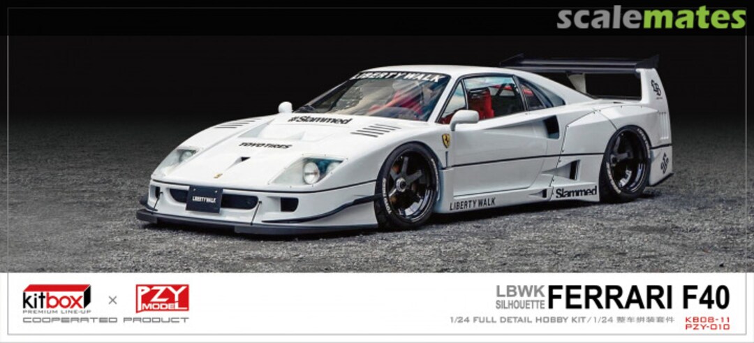Boxart LBWK Silhouette Ferrari F40 KB08-11 KitBox & PZY Model Boxart LBWK Silhouette Ferrari F40 KB08-11 KitBox & PZY Model