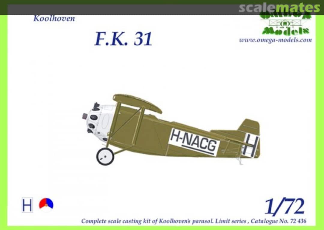 Boxart Koolhoven F.K.31 72436 Omega Models Boxart Koolhoven F.K.31 72436 Omega Models