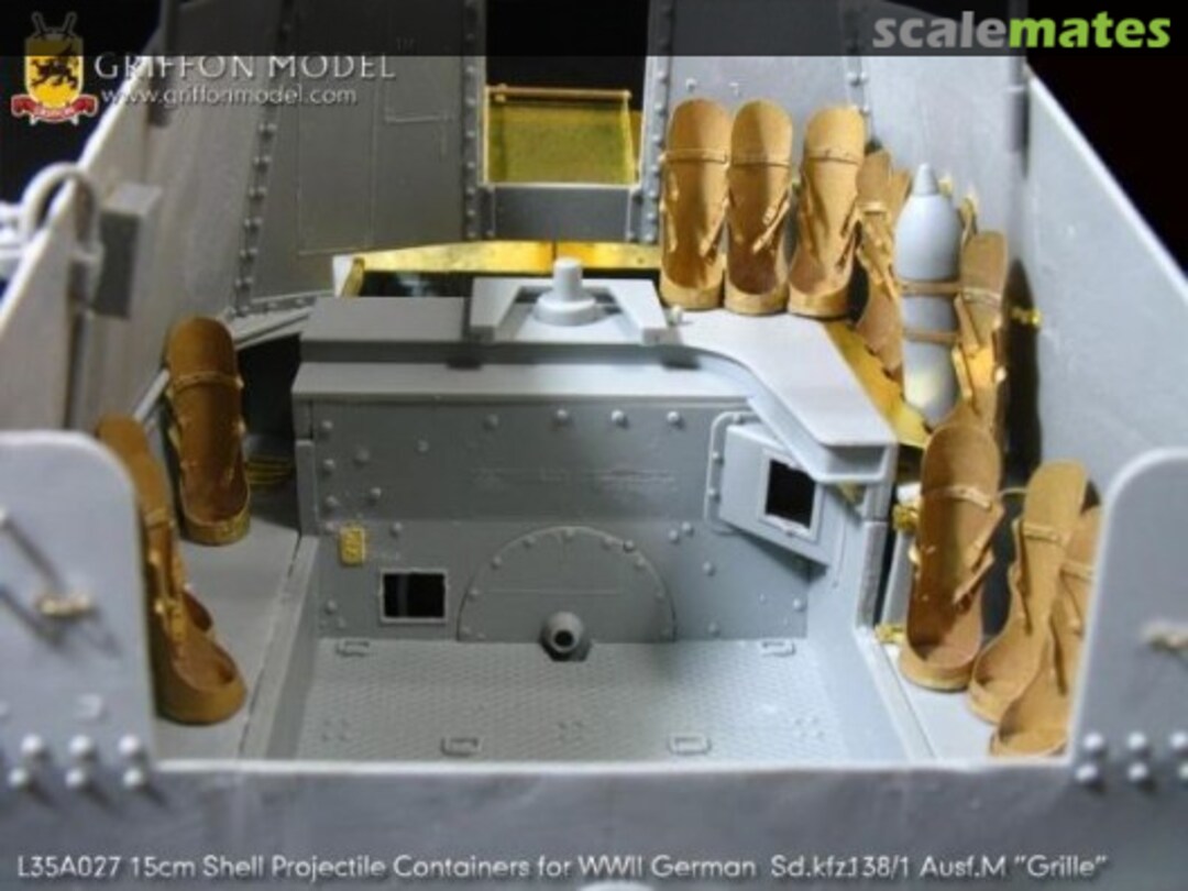 Boxart Sd. Kfz. 138/1 Ausf. M Grille - 15cm Shell Containers L35A027 Griffon Model Boxart Sd. Kfz. 138/1 Ausf. M Grille - 15cm Shell Containers L35A027 Griffon Model