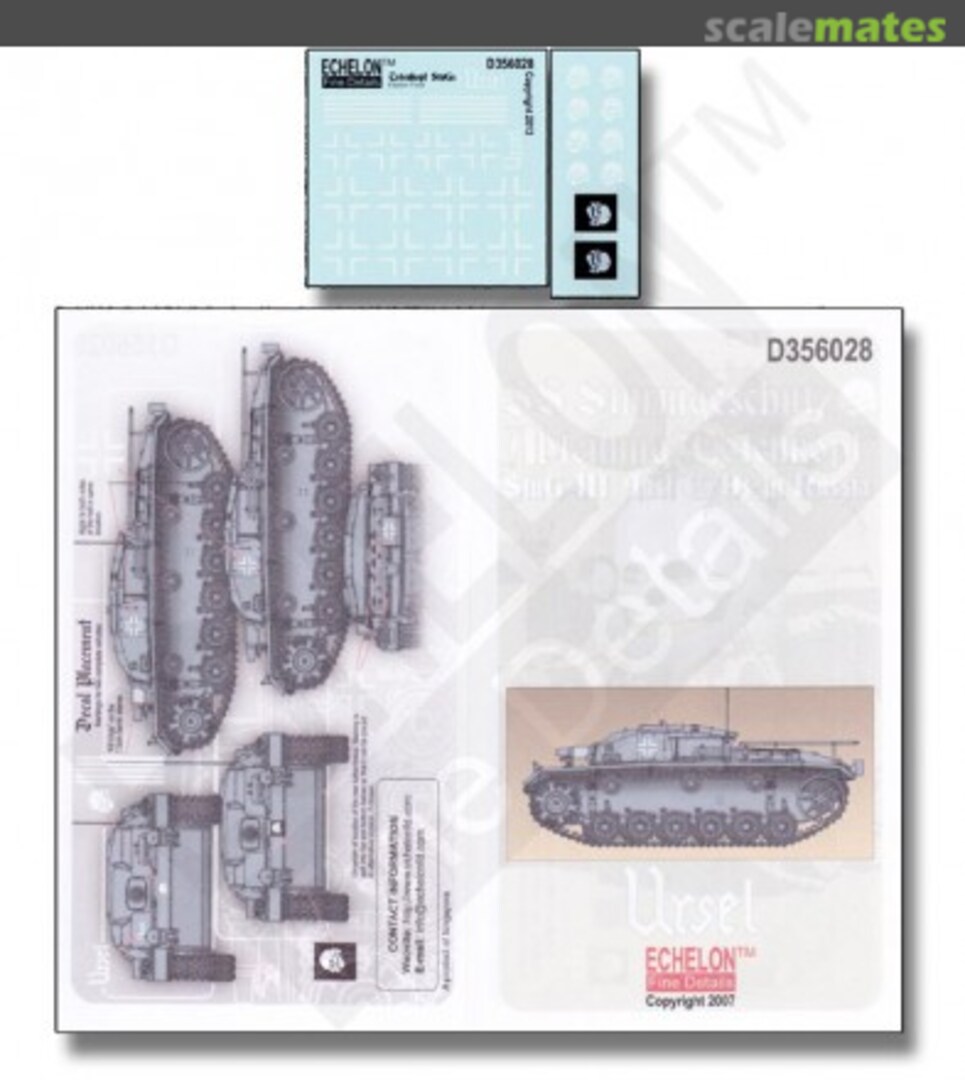 Boxart Sturmgeschuetz Abteilung Totenkopf StuG III C/Ds in Russia D356028 Echelon Fine Details
