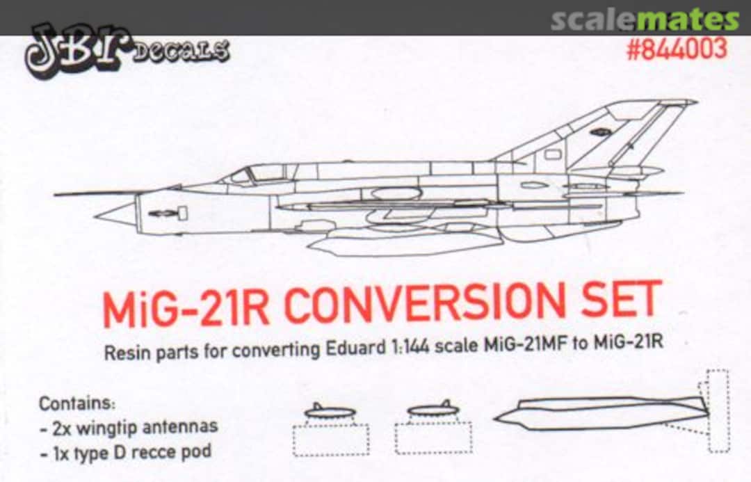 Boxart MiG-21R conversion set 844003 JBr Decals Boxart MiG-21R conversion set 844003 JBr Decals