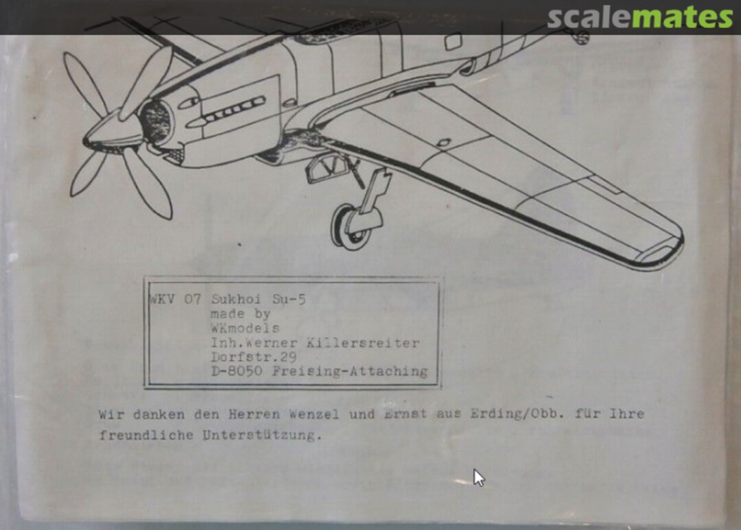 Boxart Sukhoi Su-5 WKV 07 WKmodels