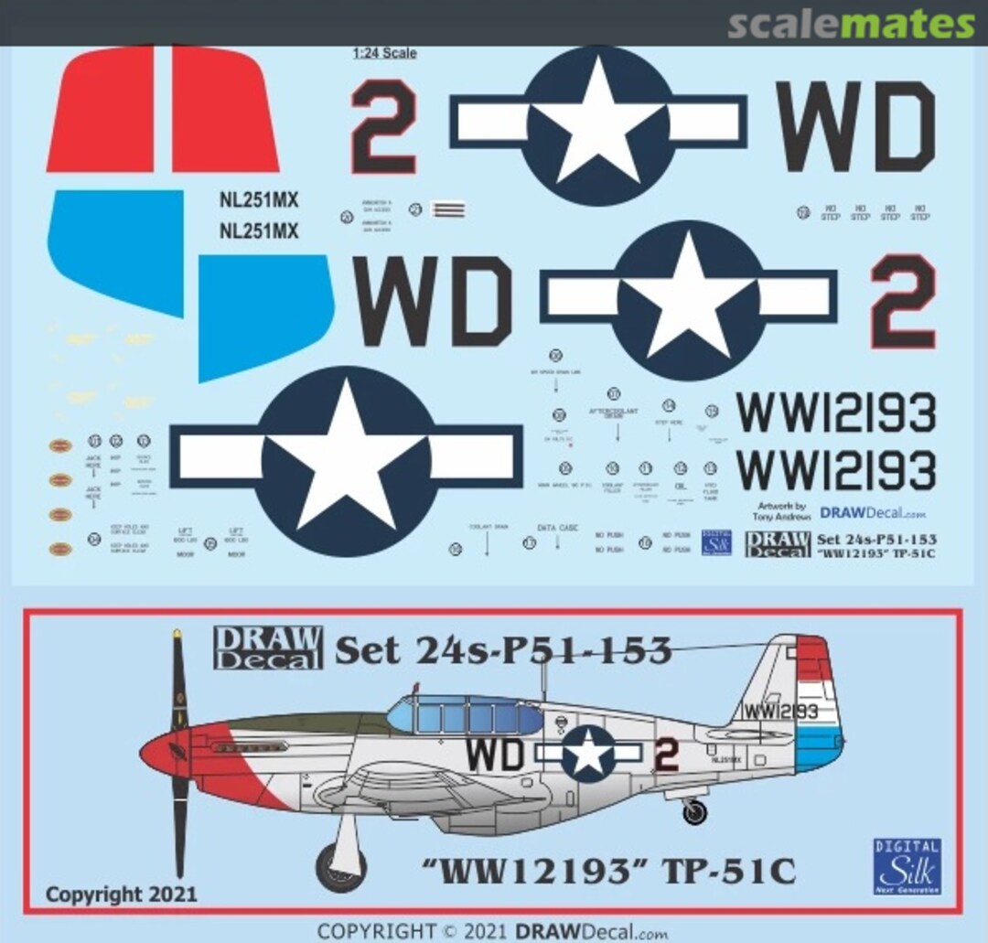 Boxart “WW12193” TP-51C 24-P51-153 Draw Decal Boxart “WW12193” TP-51C 24-P51-153 Draw Decal