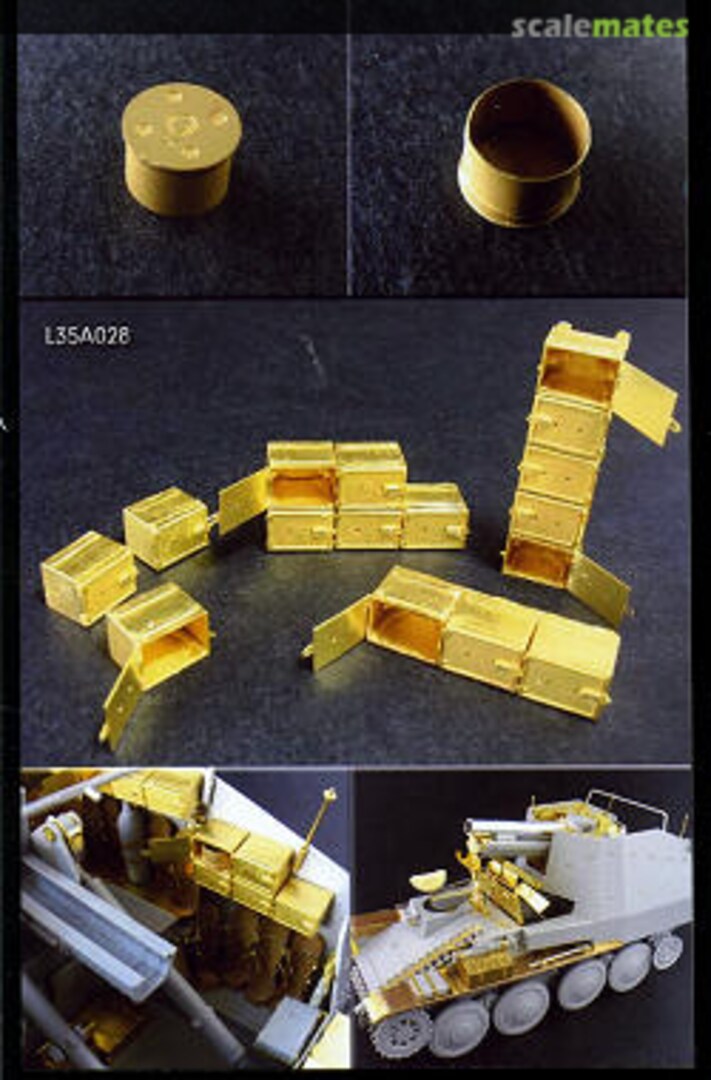 Boxart Sd. Kfz. 138/1 Ausf. M Grille - 15cm Shell Cartridge Storage Bin L35A028 Griffon Model Boxart Sd. Kfz. 138/1 Ausf. M Grille - 15cm Shell Cartridge Storage Bin L35A028 Griffon Model