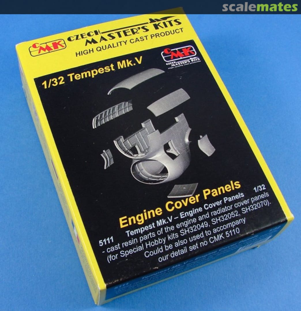 Boxart Tempest Mk.V Engine Cover Panels for Special Hobby Kit 5111 CMK Boxart Tempest Mk.V Engine Cover Panels for Special Hobby Kit 5111 CMK