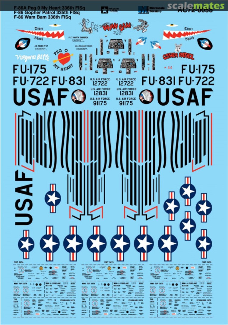 Boxart North American F-86 AC72-0058 Microscale Boxart North American F-86 AC72-0058 Microscale