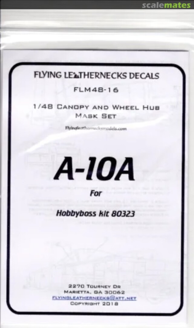 Boxart A-10A Canopy and Wheel Hub Mask Set FLM48-16 Flying Leathernecks Boxart A-10A Canopy and Wheel Hub Mask Set FLM48-16 Flying Leathernecks