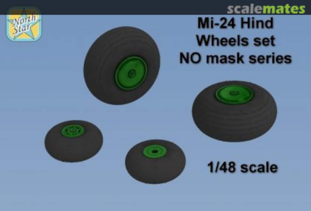 Boxart Wheels set for Mi-24 V/D Hind, No mask series NS48054-a North Star Boxart Wheels set for Mi-24 V/D Hind, No mask series NS48054-a North Star