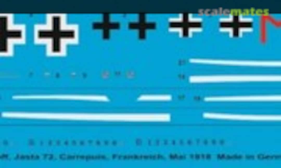 1:72 Albatros D.Va Karl Menkhoff, Jasta 72, Carrepuis, Frankreich, Mai 1918 (Peddinghaus-Decals 72 3669)