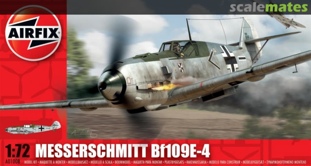 Boxart Messerschmitt Bf109E-4 A01008 Airfix Boxart Messerschmitt Bf109E-4 A01008 Airfix