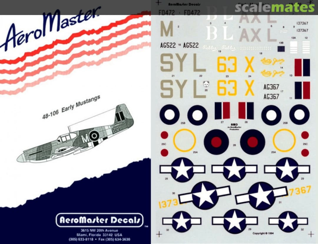 Boxart Early Mustangs 48-106 AeroMaster Boxart Early Mustangs 48-106 AeroMaster