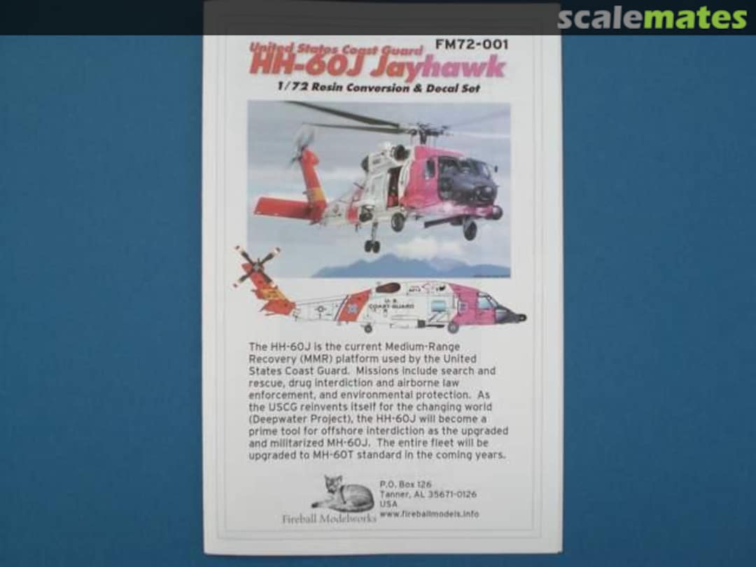 Boxart HH-60J Jayhawk FM72-001 Fireball Modelworks Boxart HH-60J Jayhawk FM72-001 Fireball Modelworks