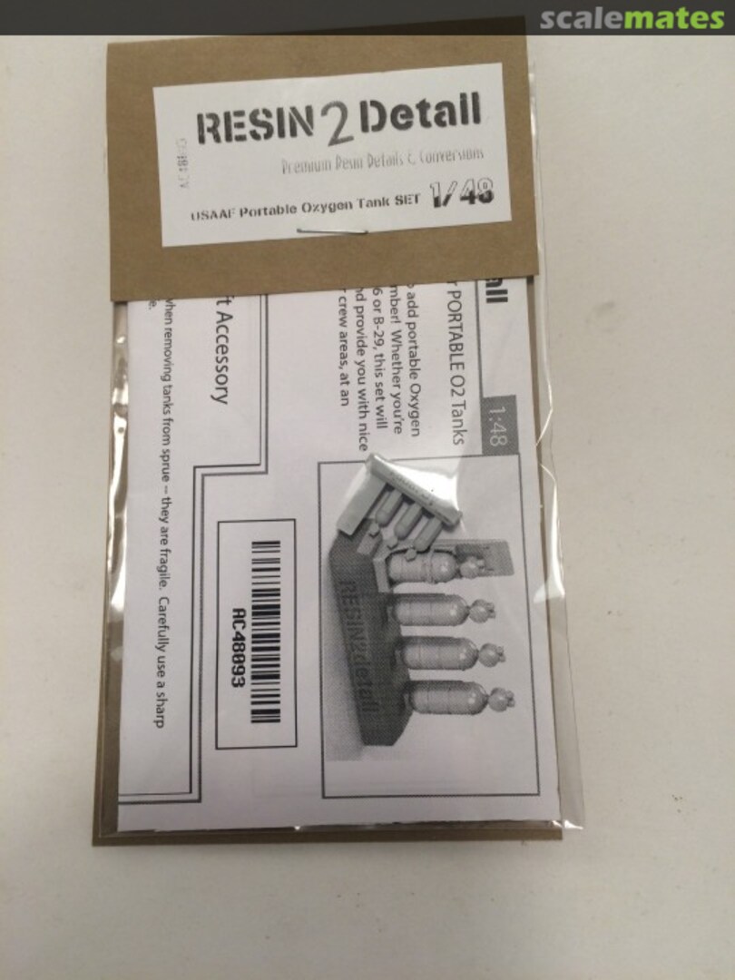 Boxart USAAF WWII Portable Oxygen Tank Set AC48093 RESIN2detail Boxart USAAF WWII Portable Oxygen Tank Set AC48093 RESIN2detail