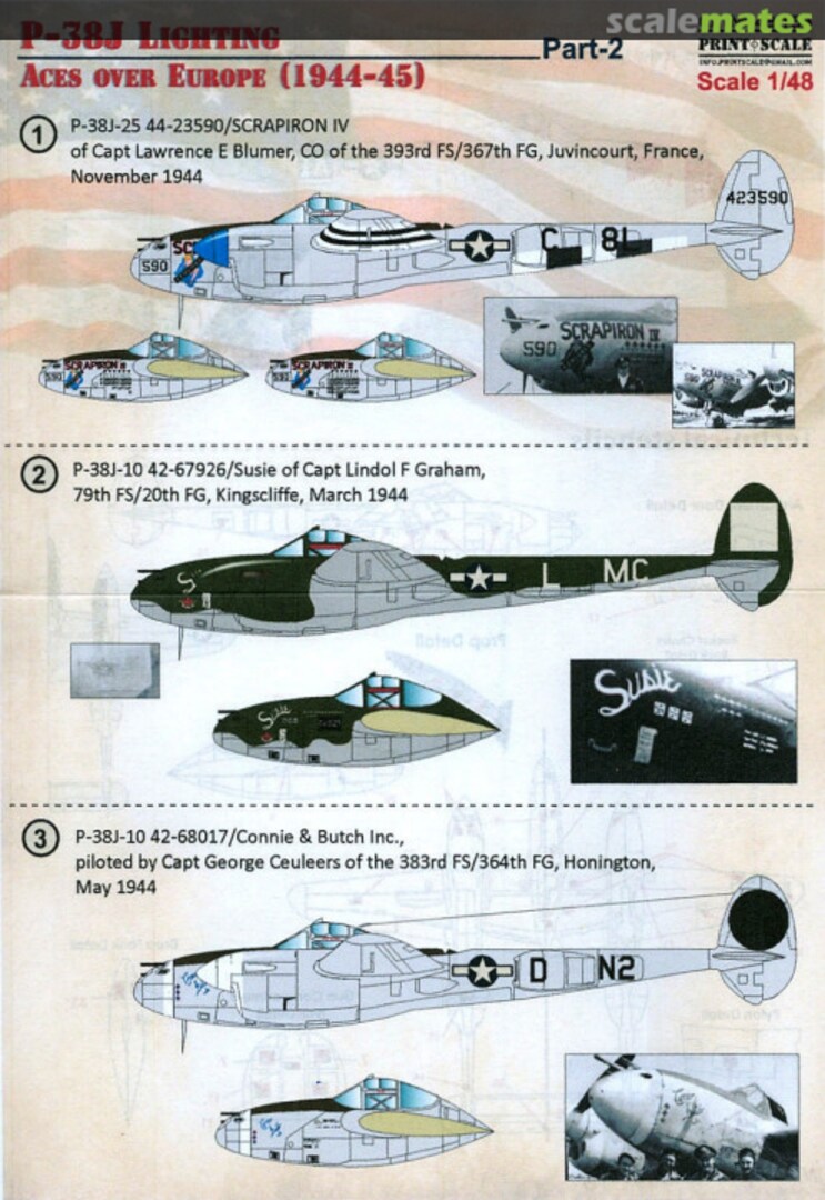Boxart P-38J Lightning 48-158 Print Scale Boxart P-38J Lightning 48-158 Print Scale
