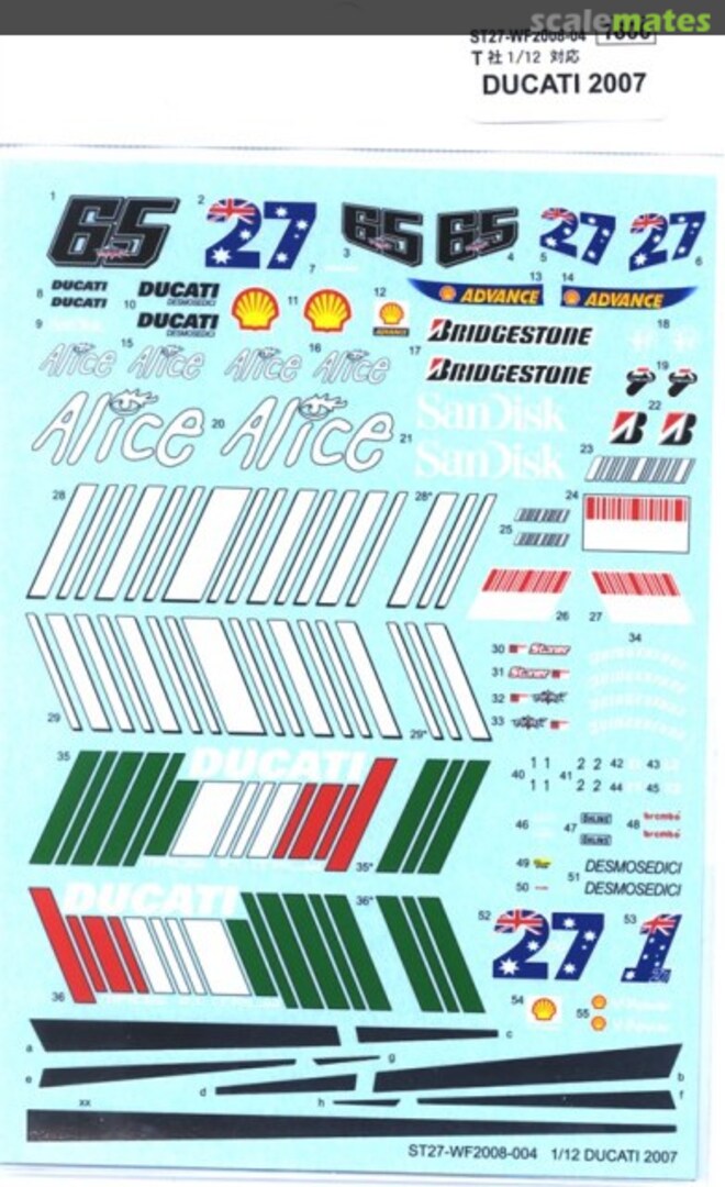 Boxart Ducati Desmosedici GP7 ST27-WF2008-04 Studio27 Boxart Ducati Desmosedici GP7 ST27-WF2008-04 Studio27