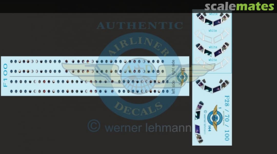 Boxart Cockpit and Cabin Windows F****r F-28 / -70 / 100 F128 Authentic-Airliner-Decals Boxart Cockpit and Cabin Windows F****r F-28 / -70 / 100 F128 Authentic-Airliner-Decals