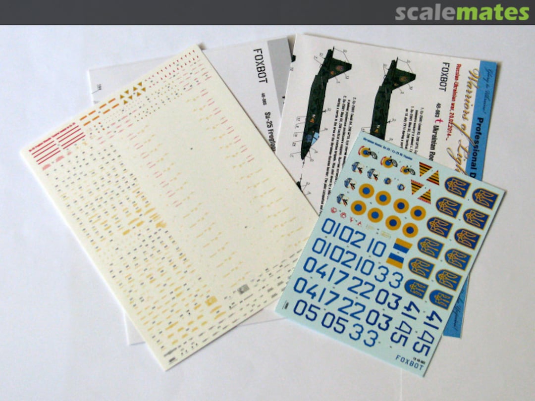 Boxart Ukrainian Rooks: Su-25 with Stencils 48-063T Foxbot Boxart Ukrainian Rooks: Su-25 with Stencils 48-063T Foxbot