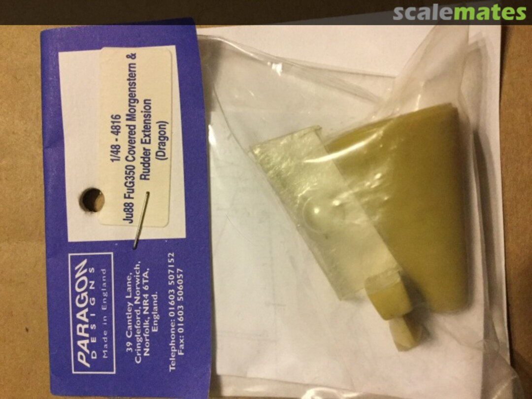 Boxart Ju88 FuG350 covered Morgenstern & rudder extension 4816 Paragon Designs Boxart Ju88 FuG350 covered Morgenstern & rudder extension 4816 Paragon Designs